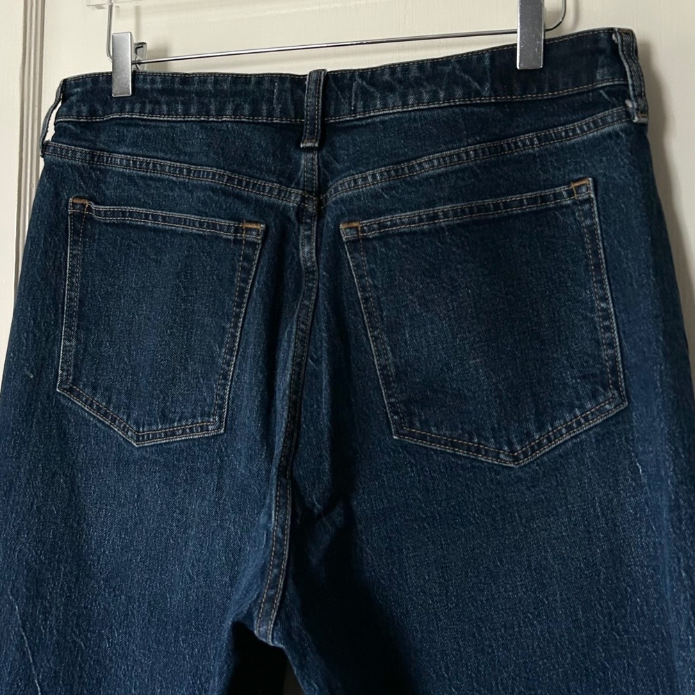 Abercrombie & Fitch Curve Love High Rise 90s Relaxed Jean Dark Wash 32 Regular - Picture 10 of 12
